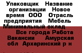 Упаковщик › Название организации ­ Новое время, ООО › Отрасль предприятия ­ Мебель › Минимальный оклад ­ 25 000 - Все города Работа » Вакансии   . Амурская обл.,Архаринский р-н